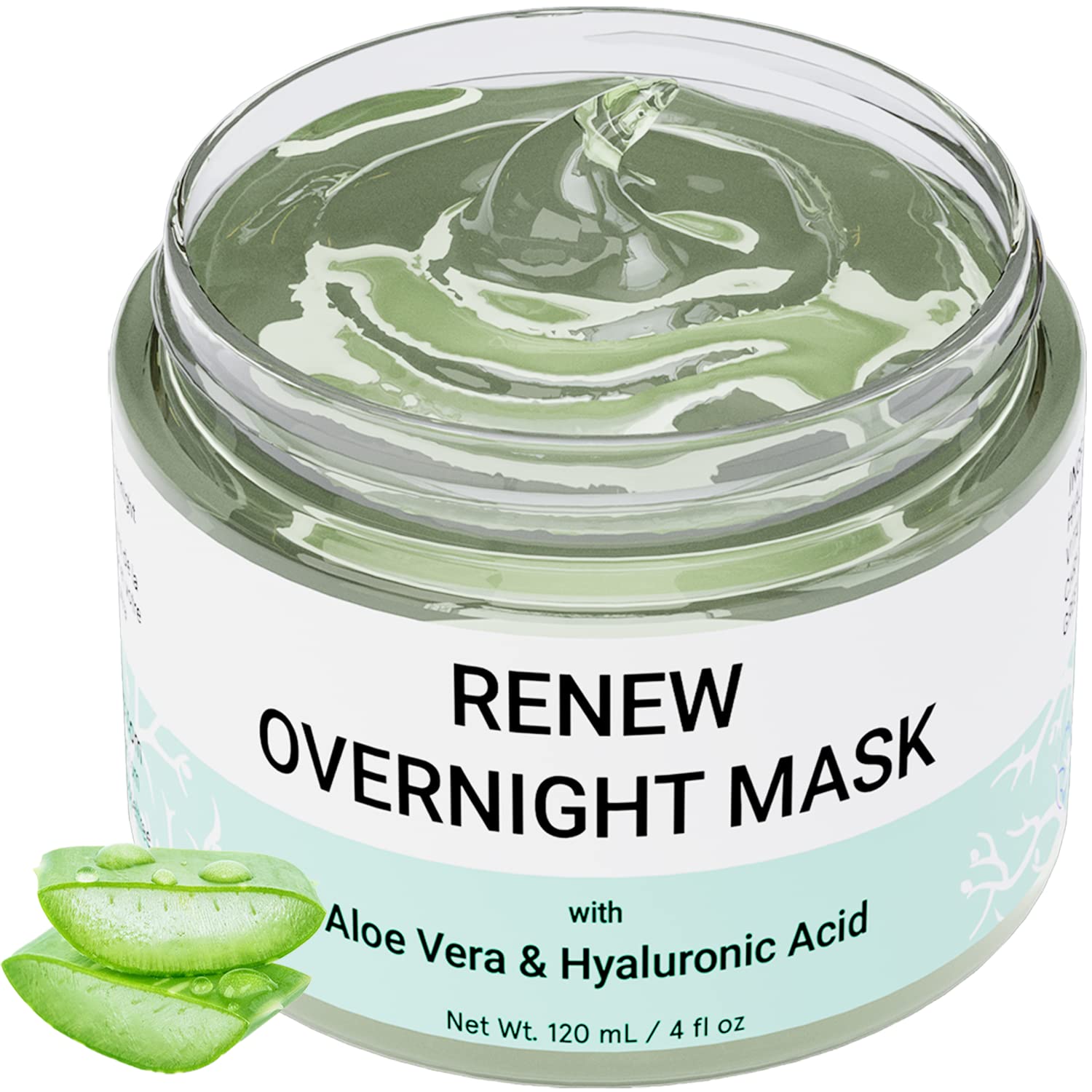 Doppeltree RENEW Overnight Facial Mask with Aloe Vera Gel  Hyaluronic Acid, Anti Aging Hydrating Face Mask for All Skin Types, Night Time Skin Care  Repair