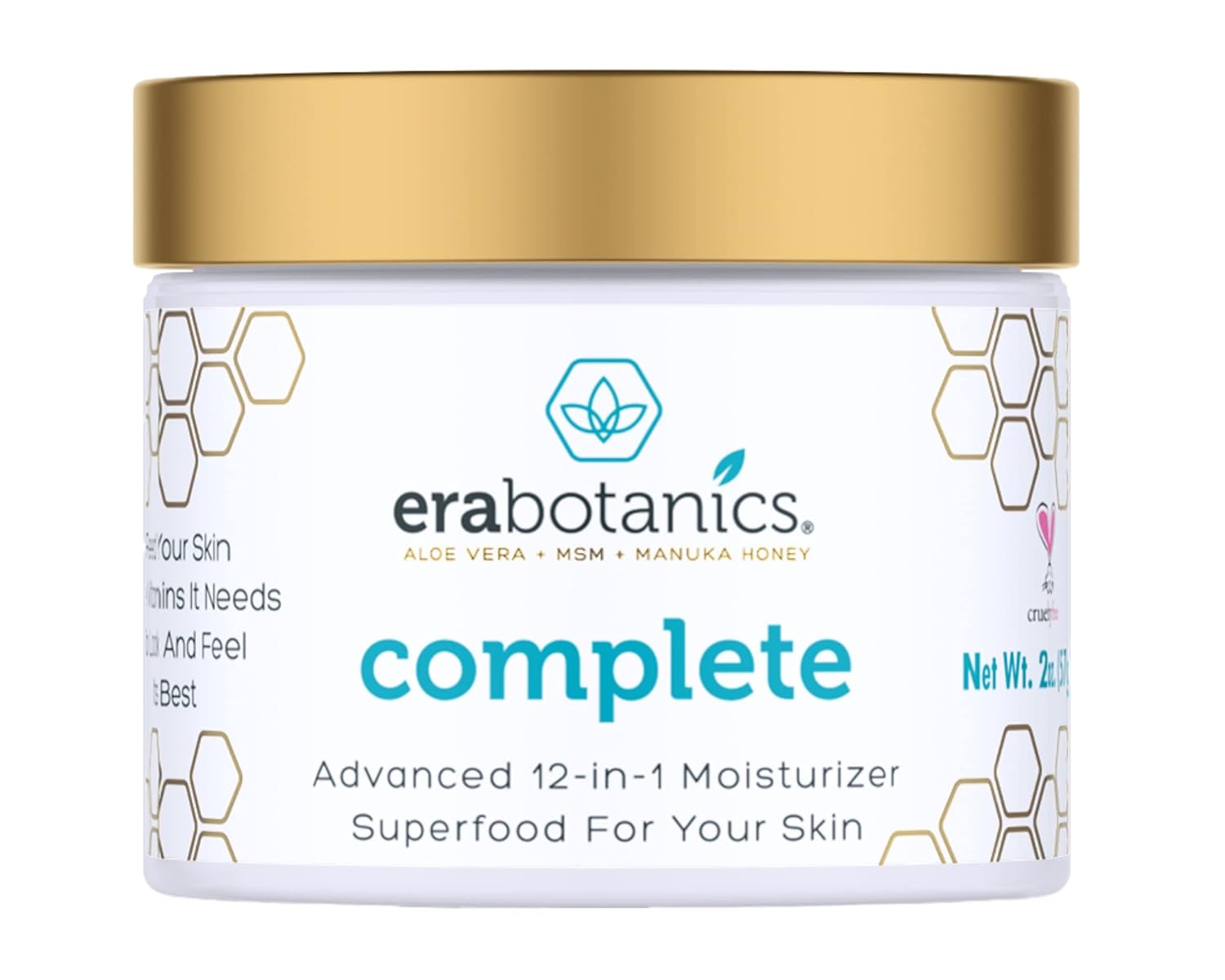 Era Organics Face Moisturizer Cream - Advanced 12-In-1 Rejuvenating Facial Cream With Superfood Complex Manuka Honey, Hyaluronic Acid, Hemp Oil  More - Anti Aging Wrinkle Face Cream For Women  Men