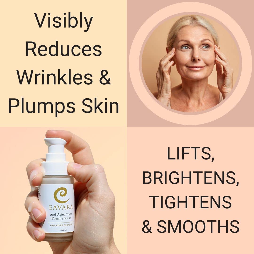 Organic Anti Aging Anti Wrinkle Serum | Award Winning Face Serum to Reduce Wrinkles and Fine Lines | Firming, Tightening, Lifting, Brightening,  Rejuvenating | Hydrating Natural Organic Skin Care