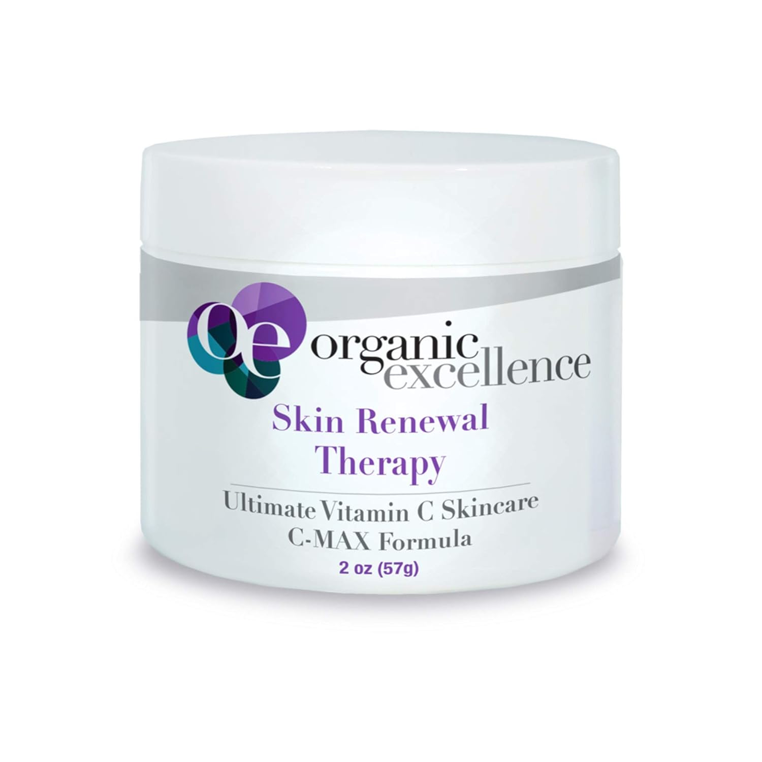 Organic Excellence Skin Renewal Therapy With Vitamin C to Stimulate Collagen Production and Increase Skin Cell Renewal, Face  Neck Moisturizing Cream For Dry or Mature Skin