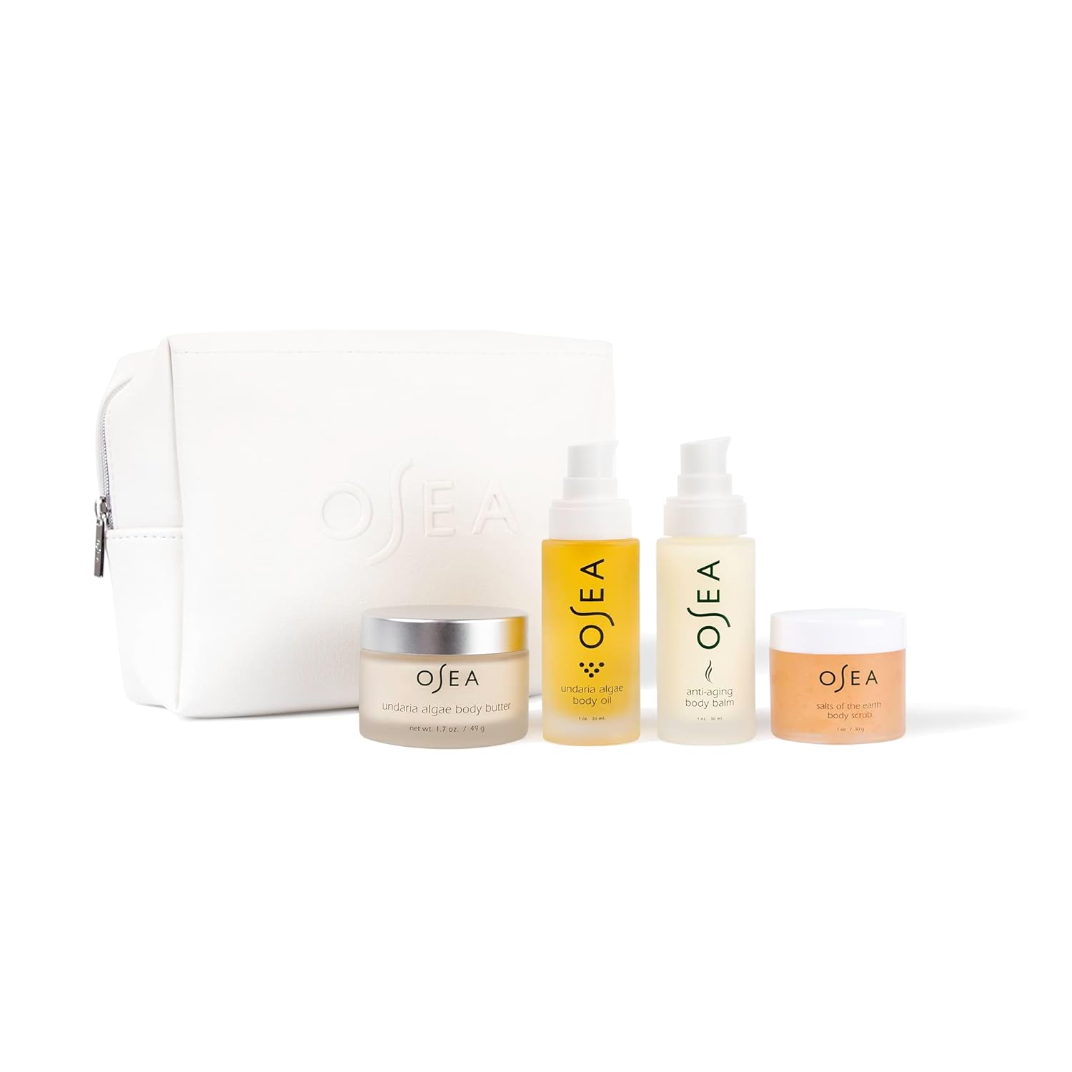 OSEA Bestsellers Bodycare Set - Pamper with a 4-piece Skincare Kit - Body Oil, Scrub, Balm, Butter - Vegan  Cruelty-Free Clean Beauty - Ideal for Beauty Gifts