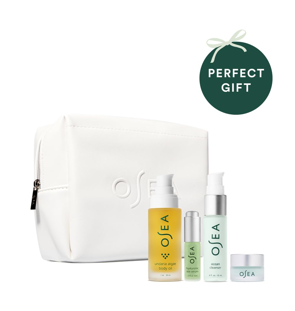 OSEA Bestsellers Discovery Skincare Set - 4-piece Skincare Set - Body Oil, Cleanser, Water Cream, and Serum - Vegan  Cruelty-Free Clean Beauty - Ideal for Beauty Gifts